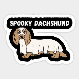 Spooky Dachshund. Halloween, Ghost, Dog lover Sticker